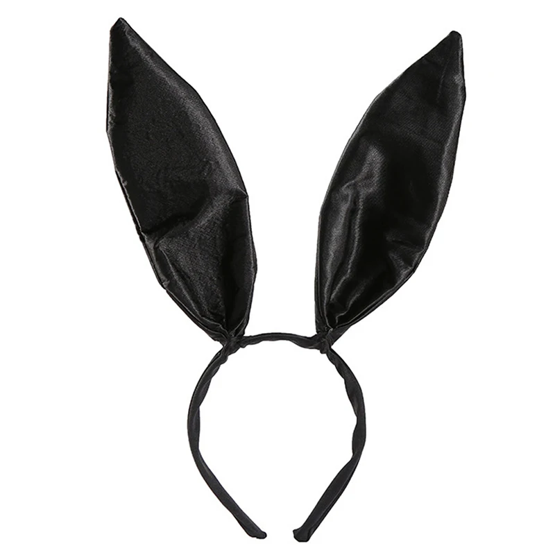 Easter Bunny Ear Headband Adult Satin Hair Hoop Rabbit Ear Bunny Masquerade Headband Hair Accessories