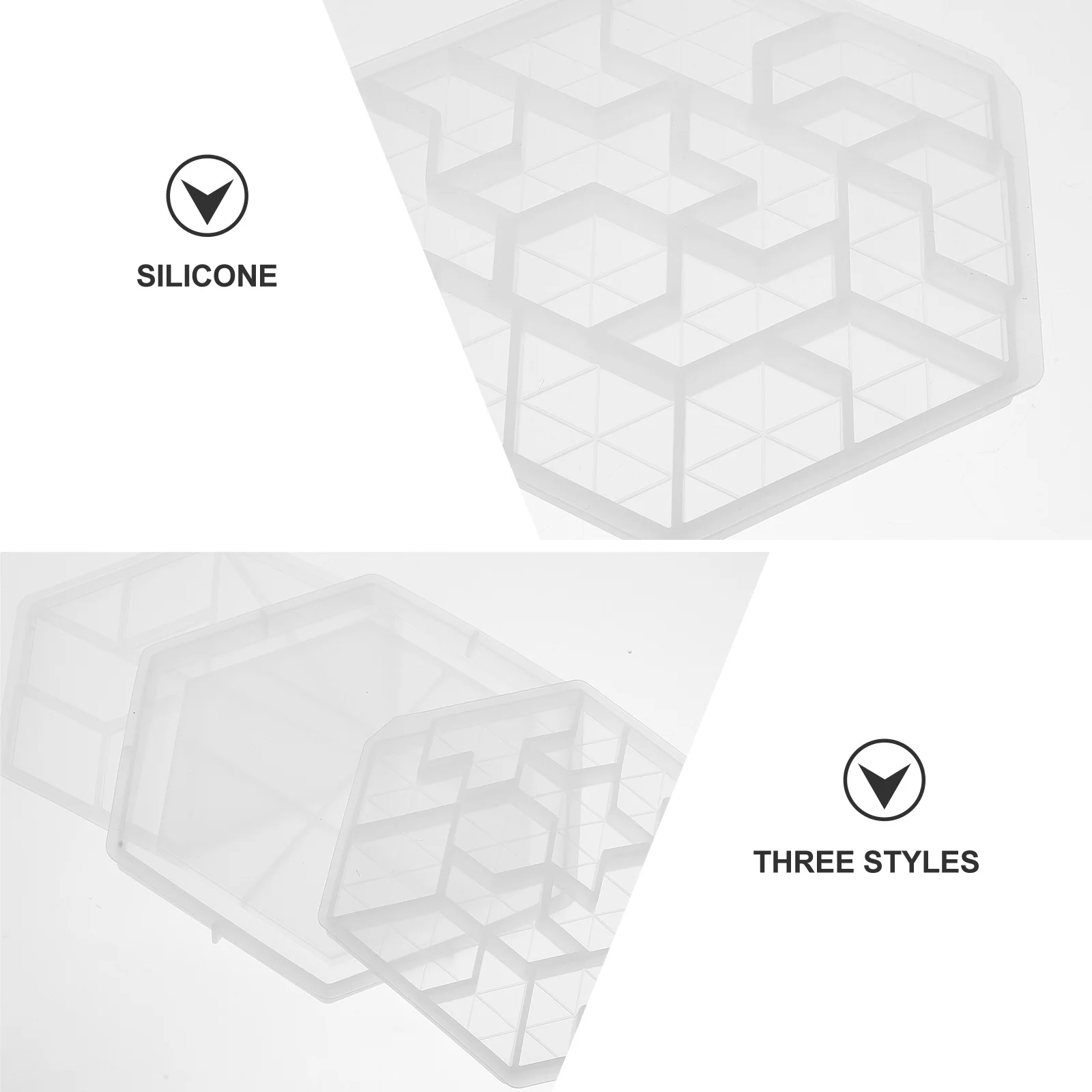 

3Pcs Jigsaw Puzzle Molds DIY Manual Molds Premium Silicone Material Nondeformable Safe for Home Decoration Craft Making Tool