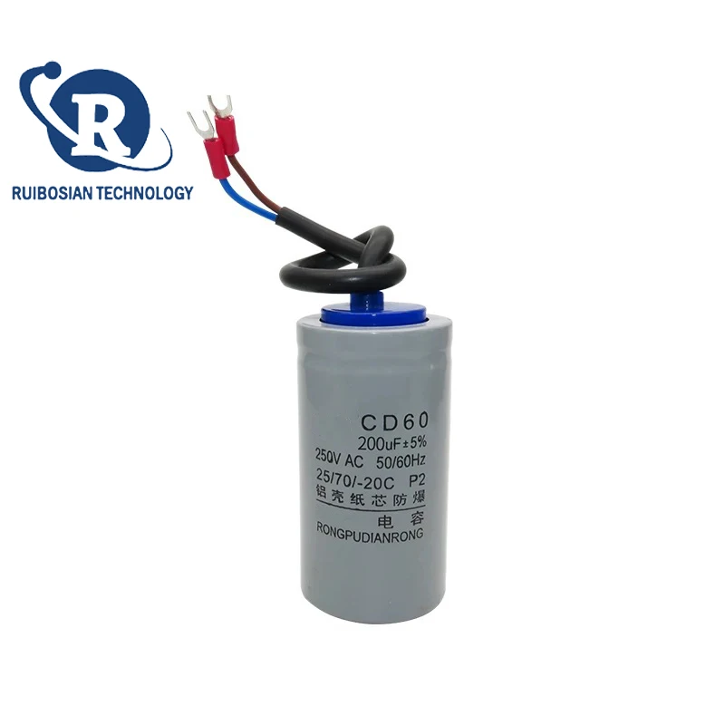 CD60 Motor starting capacitance 75/100/250/300/350/500/600UF 250V Starting capacitance