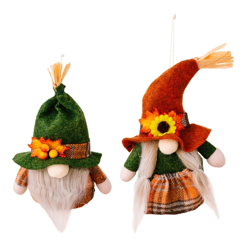 Thanksgiving Harvest Season No Face Durable Fabric No Face Hanging Decoration for Thanksgiving Holiday Display M68E