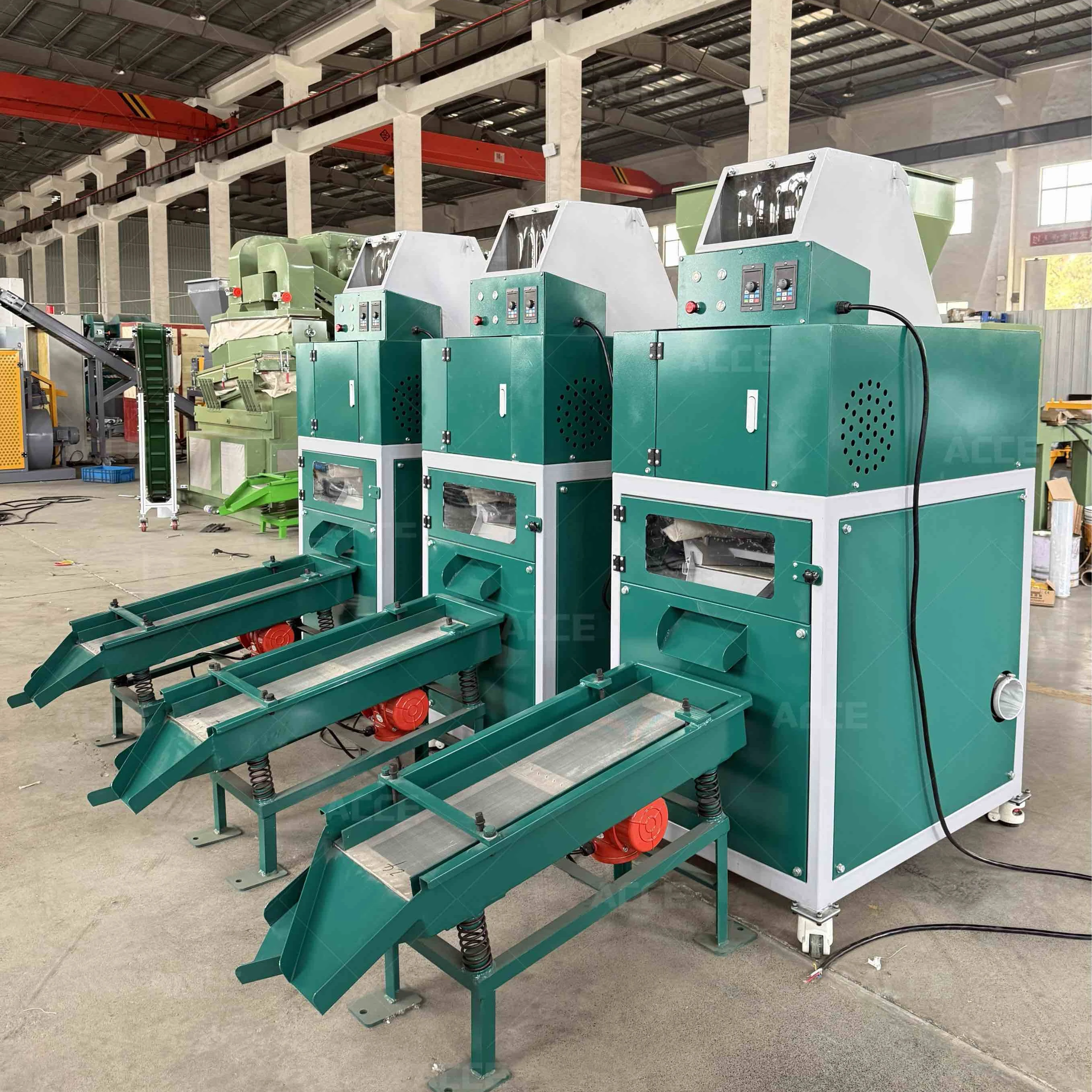 Mini trituradora de chatarra de máquina granulador de cables para separación de plástico de aluminio y cobre