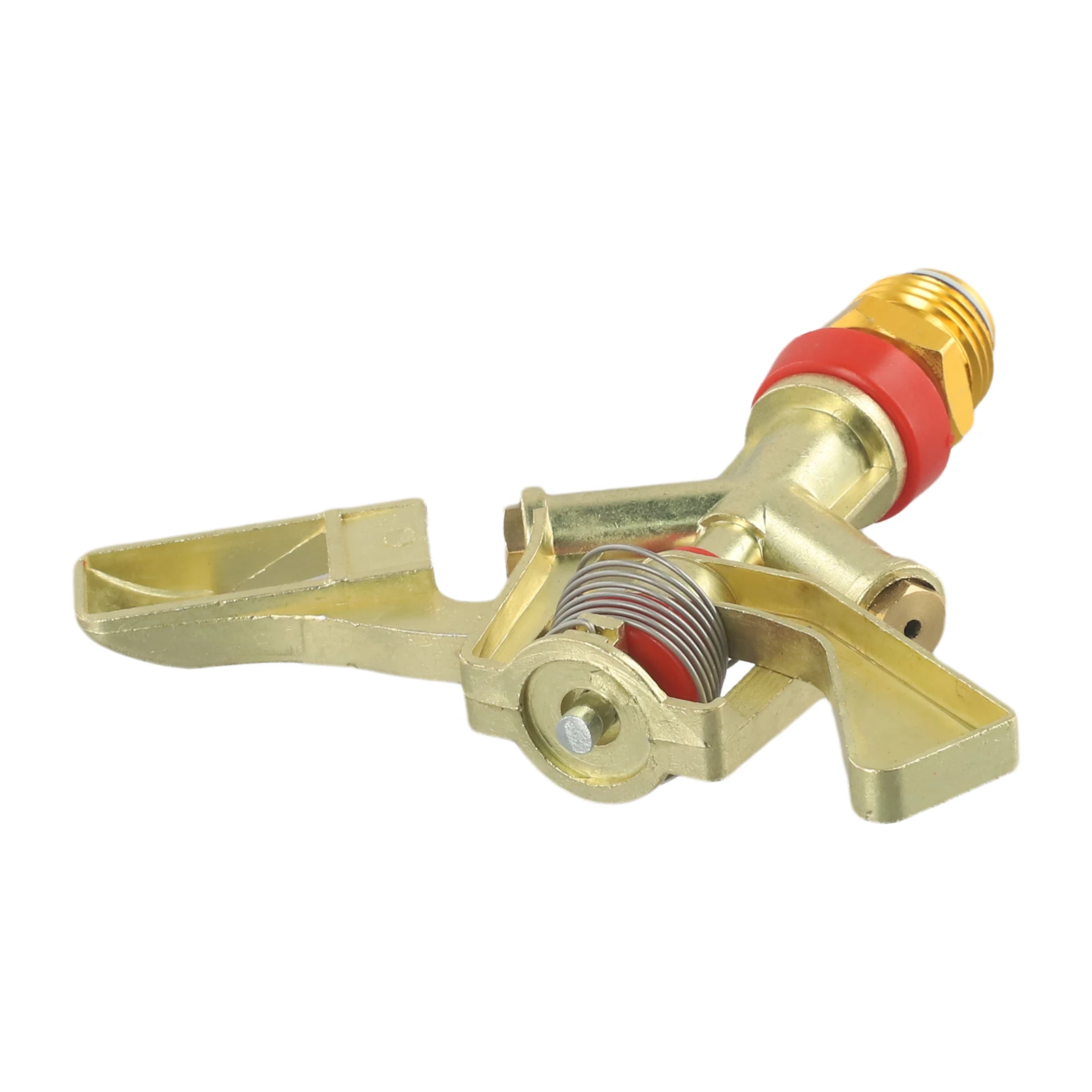 Brass Lawn Irrigation Nozzle with Full 360 Degree Spray Adjustment Capability for Garden Roof and Ground Level Watering