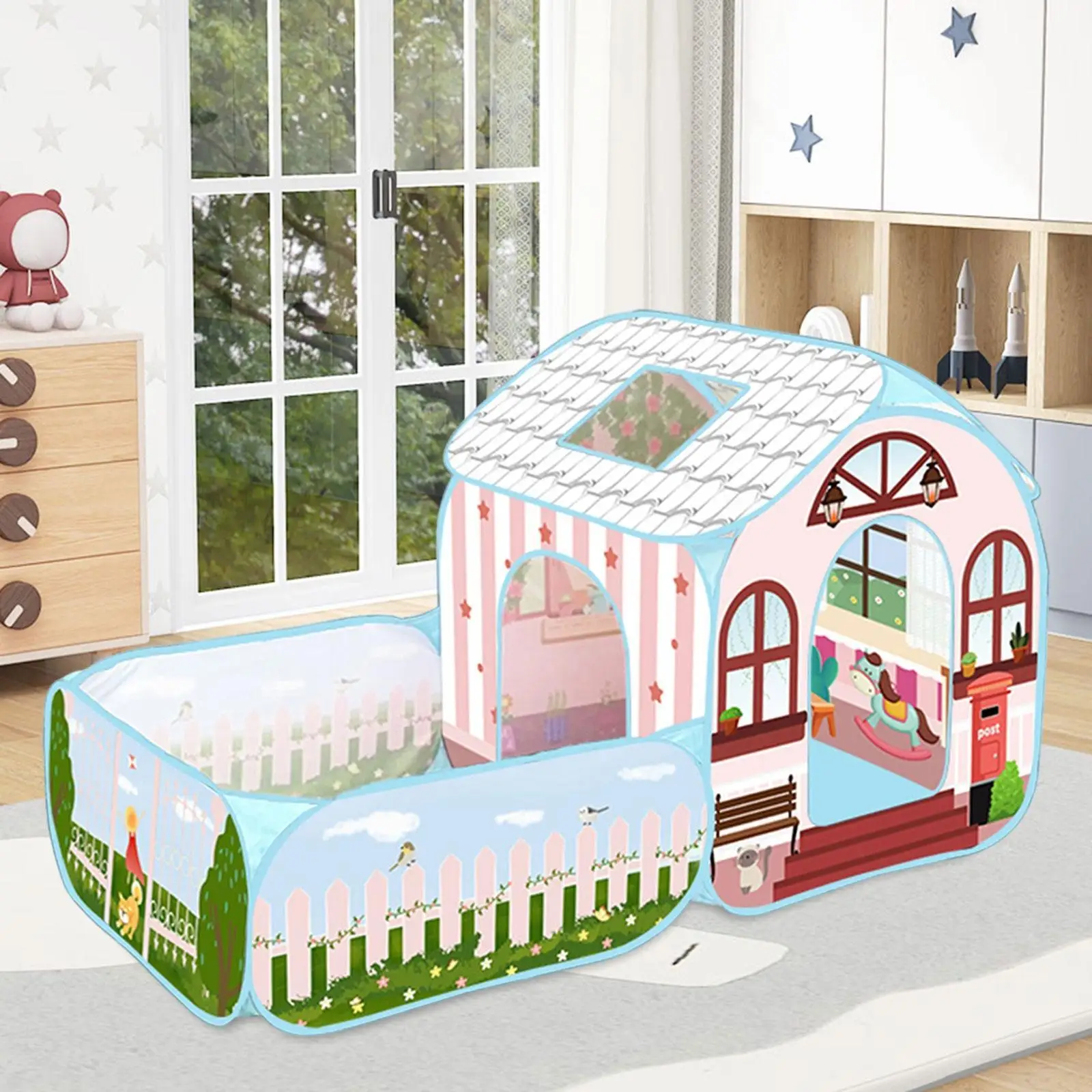 Tienda de juegos para niños con recinto, lectura de estudio, juego imaginativo, Castillo de princesa para parques, Picnics, patio trasero, fiestas de cumpleaños