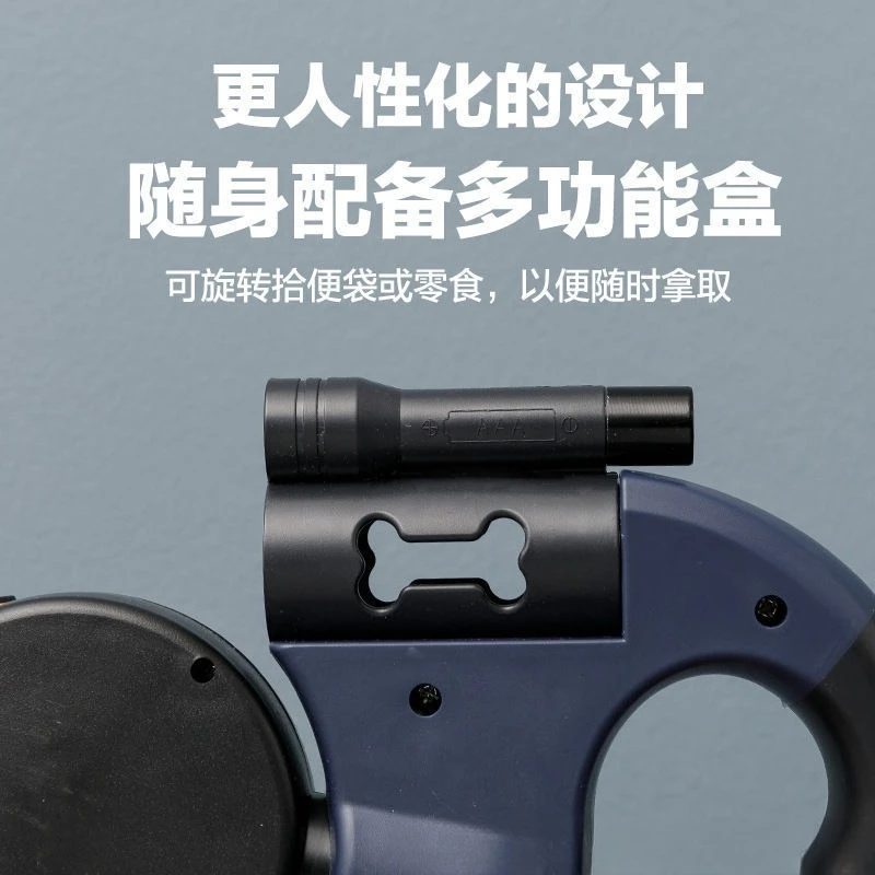 One-to-two  Leash Medium-sized and Small Dog Teddy Two-in-one Double-headed Automatic Retractable Dog Leash