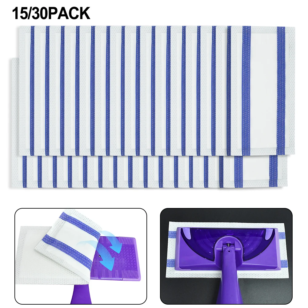 Color white Disposable Cleaning Pads Textured Fiber Mop Refills Floorcleaning Floor Cleaning Pads Efficient Dirt Removal