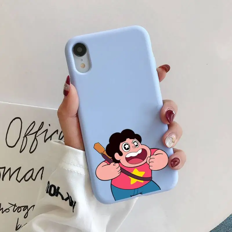 Steven Universe Phone Case Soft Solid Color for iPhone 11 12 13 mini pro XS MAX 8 7 6 6S Plus X XR