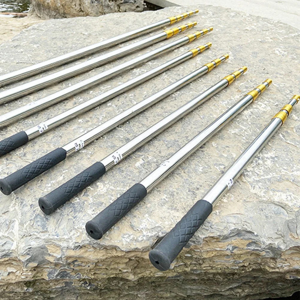 

1pc Stainless Steel Fish Net Rod Heavy Duty Non-Slip Handle For Crawfish Lobster Crab Trap Support Fishing Mesh Fixator