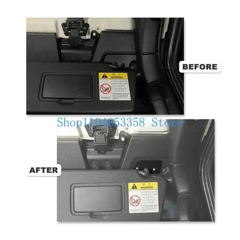 652F Car Sun Visors Clip Sunshade Retainer Bracket Refurbishment Set For JK Accessory