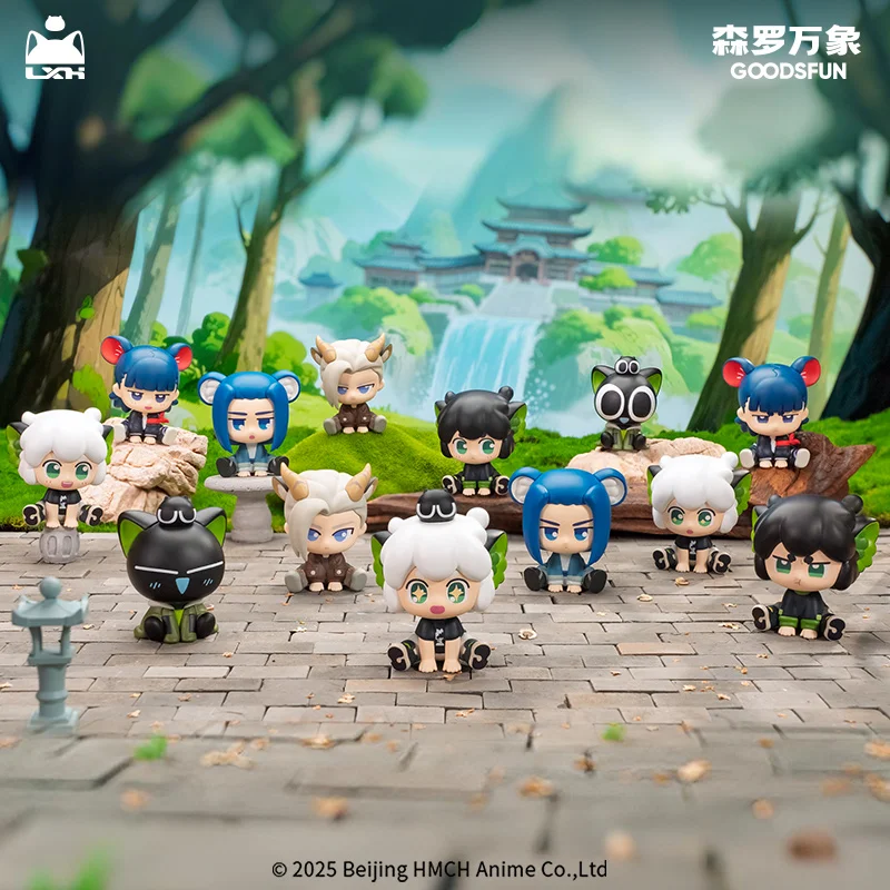 Pré-venda senluo wanxiang luo xiaohei zhanji 2 bonito grão periferia genuíno caixa cega saco cego ornamento q edição artesanal