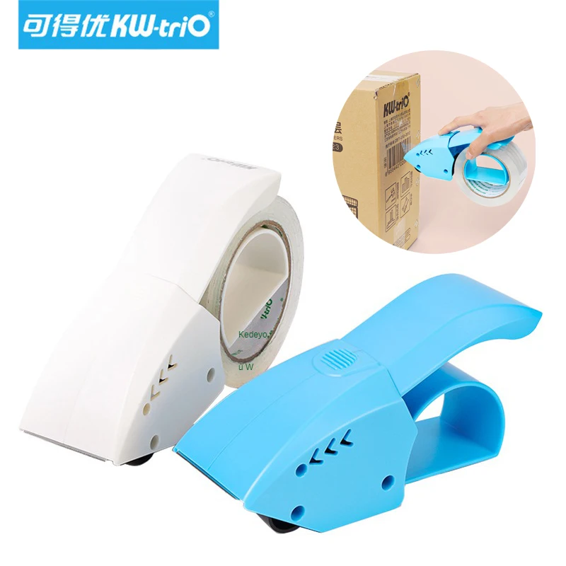 

KW-trio Effortless Anti Reversal Paper Box Tape Holder Replaceable Blade Master Piece Dispenser Stationery Office Supplies