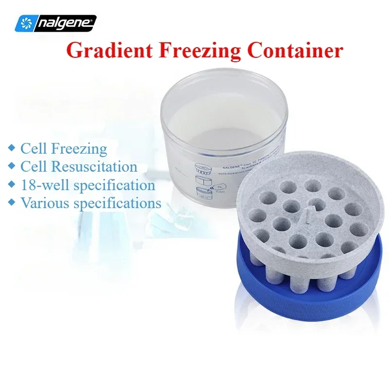 Nalgene Cell Freezing Container Gradient Cooling Box 5100-0001 Holds 18 X 1.0-2.0ml Freezing Tubes Cell Cryopreservation Box