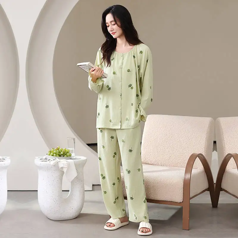 

Pajama Sets Women Sleepwear Daily Basics Microfiber Sleep Set Simple Practical Design Three Quarter Sleeve Capri Pants All Unise