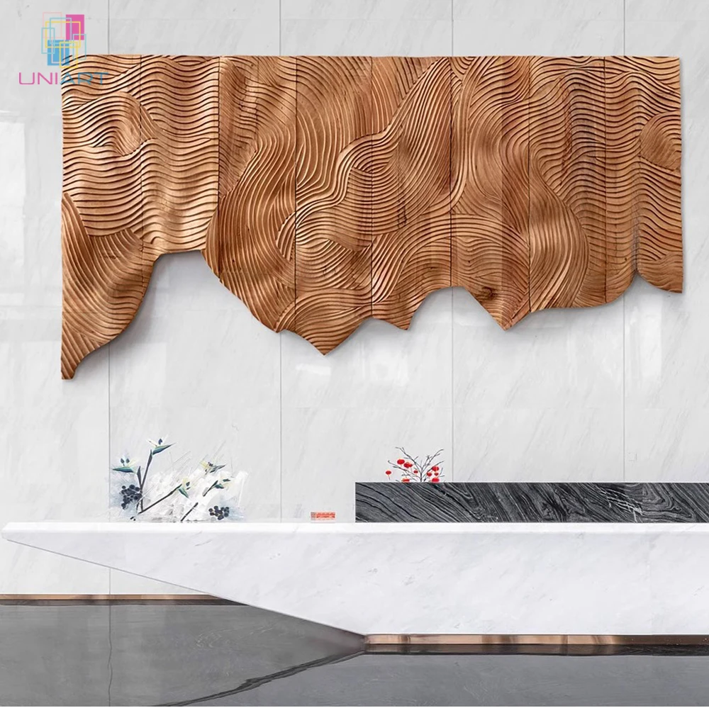 Custom Large Home Wood Work Decoration Wall Painting Living Room 3D Wooden Art Paintings And Wall Arts Canvas