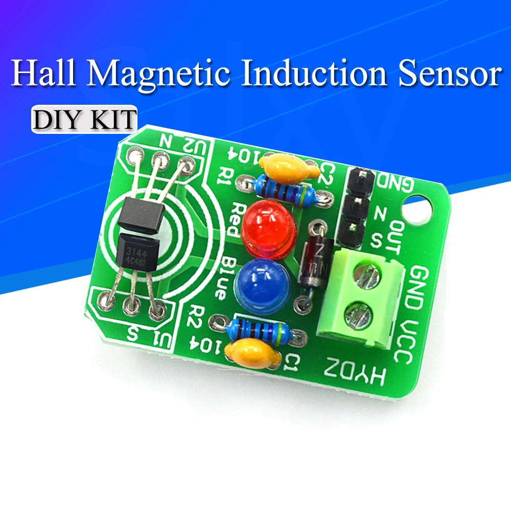 Hall magnetic Induction sensor magnetic detection pole resolver North and South detection module DIY learning kit