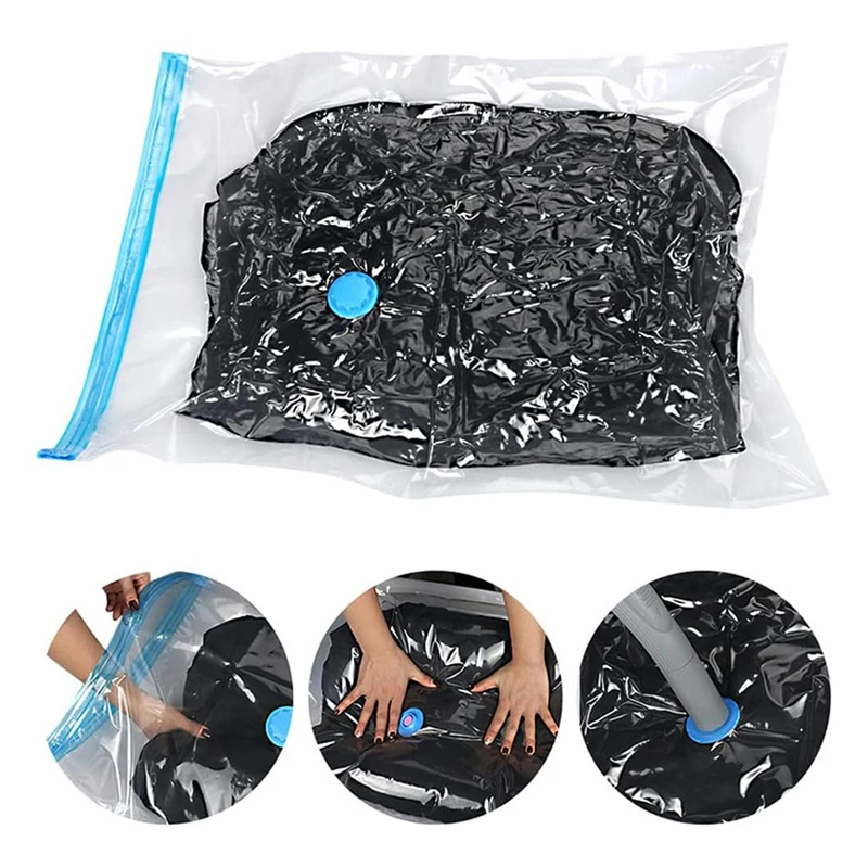 Vacuum Bags For Clothes - Pack Of 10 40 X 30 Cm Reusable Storage Bags Vacuum Bags With Seal And Space Saving Travel Bags