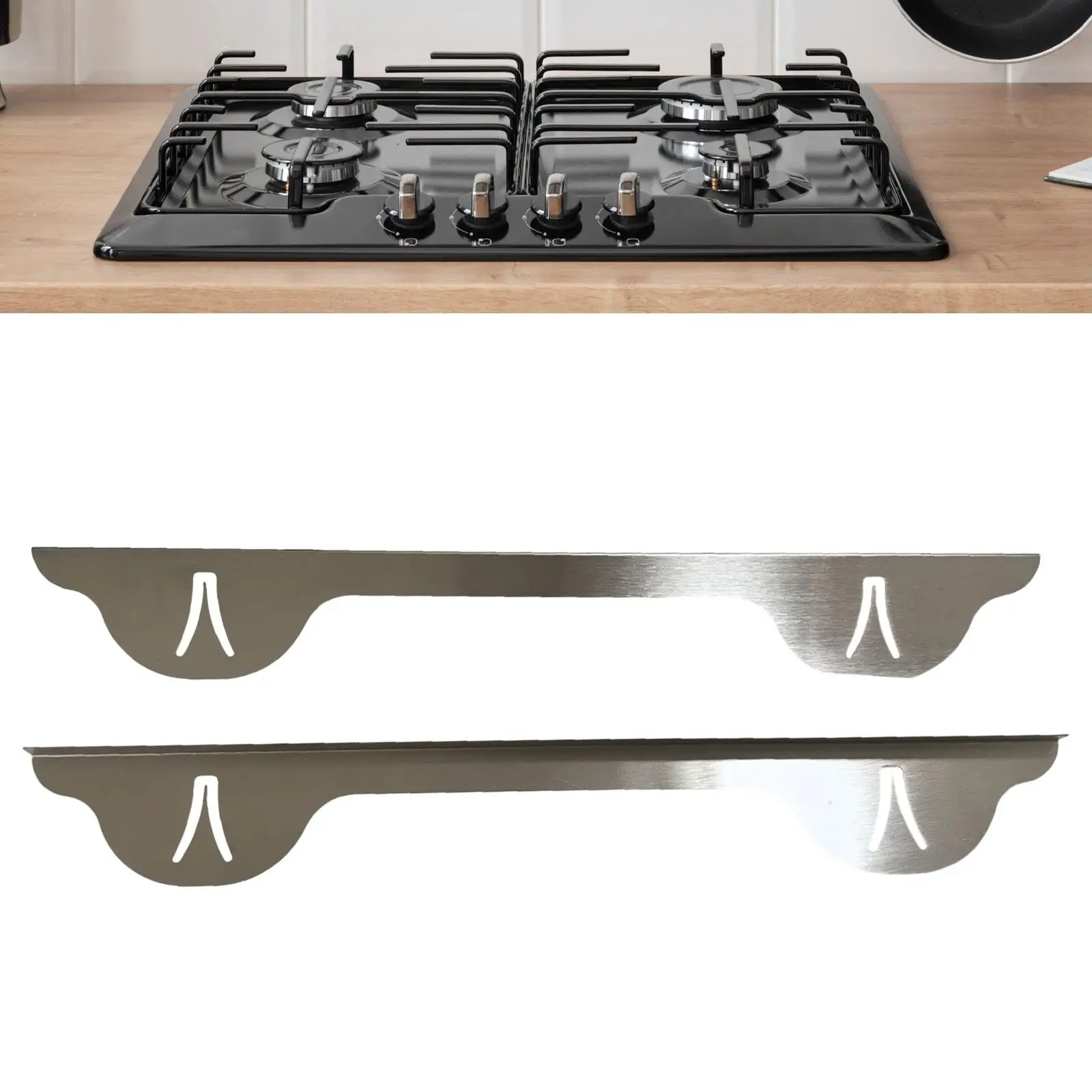2 Pieces Stainless Steel Stove Counter Gap Covers,between Stove and Counter Guards Easy Clean Filler for Countertop