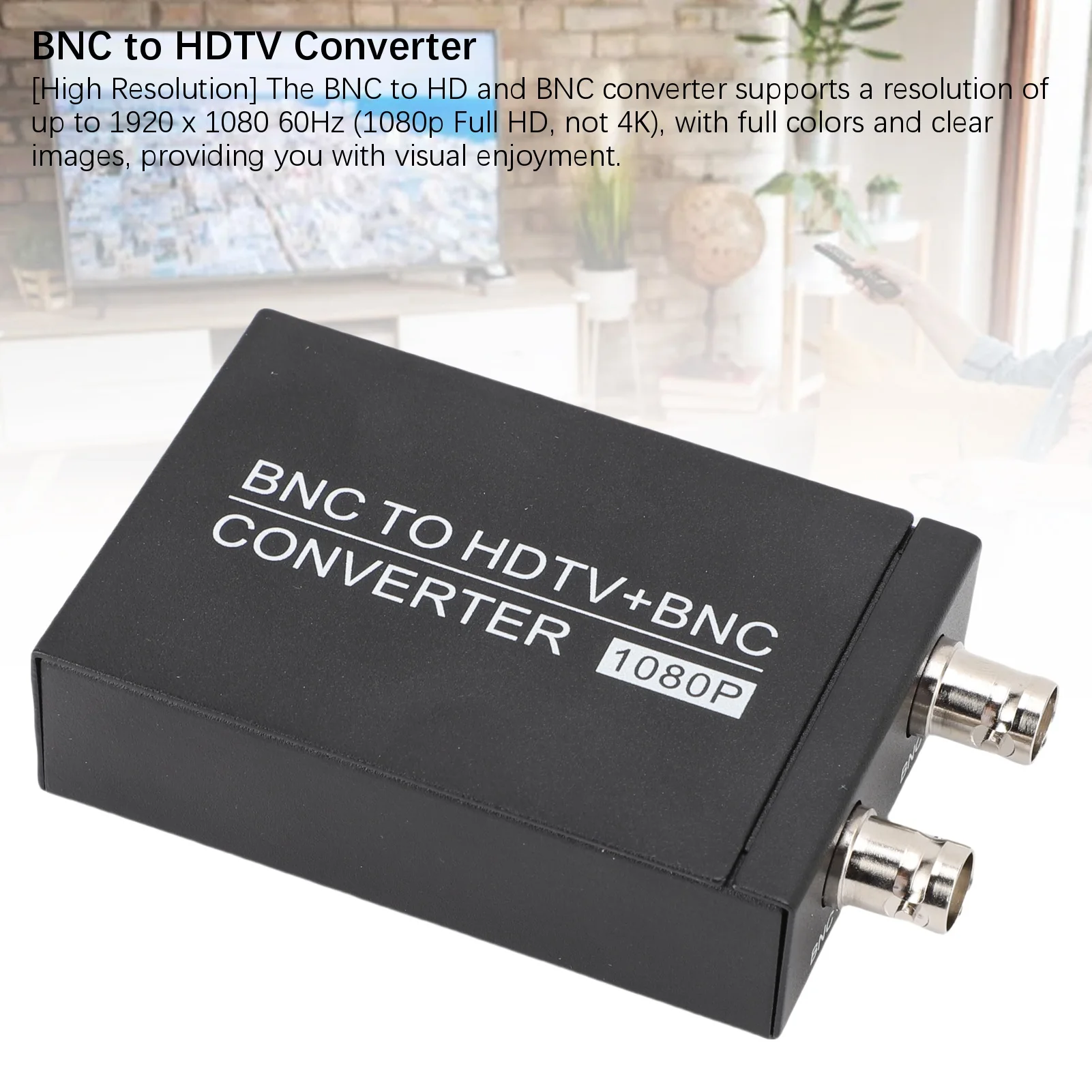 Convertitore audio video Involucro metallico Chip intelligente Convertitore di interfaccia multimediale da BNC a HD Supporto Risoluzione 1080P per CCTV
