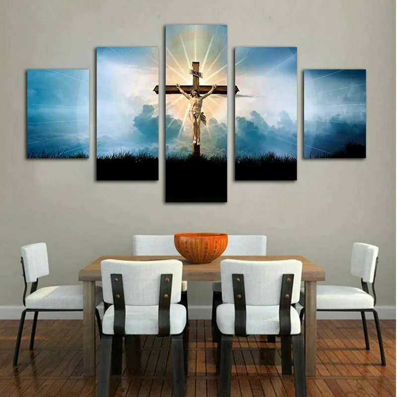 No Frame Jesus Christ Cross Christian Poster Home Wall Decor Canvas Picture Art HD Print Painting On Canvas for Living Room