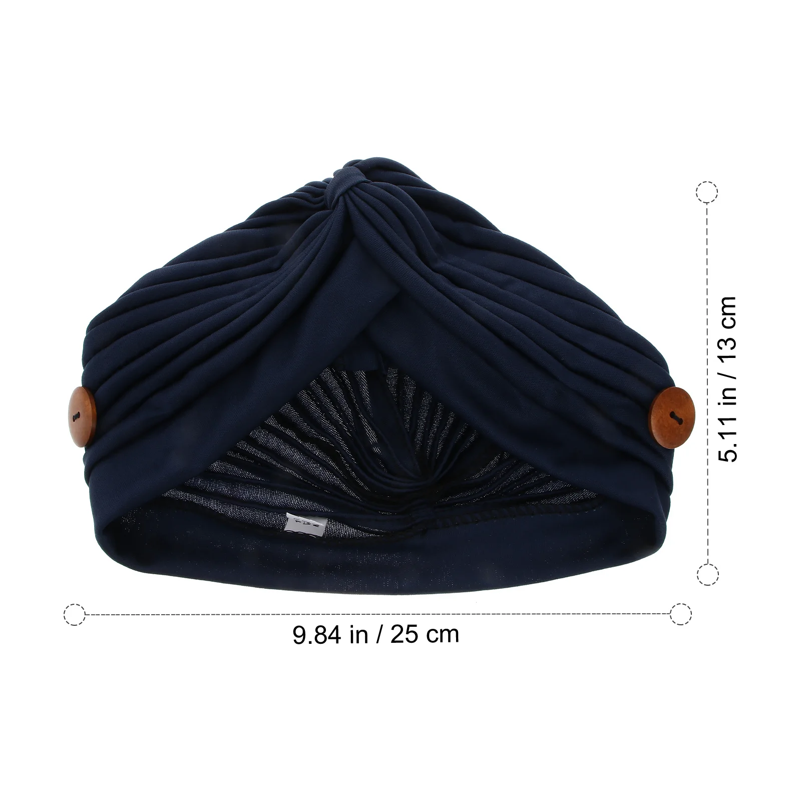 قبعة نسائية بحرية ملفوفة من البوليستر قابلة للتمدد للعلاج الكيميائي، زر غير قابل للانزلاق للقناع مريح لجميع المواسم وجيد التهوية