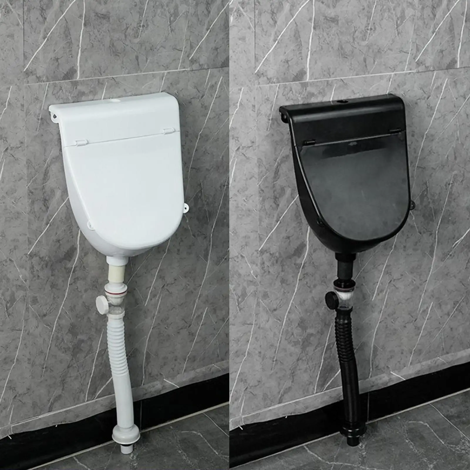 Wall Urinal For Men Garage Wall Mounted Washout Urinal Spill Proof Flushing Urine Diverter With Hose Bathroom Toilet For Home