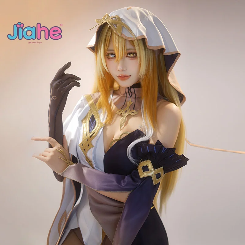 

Naberius Cosplay Costume Game Genshin Impact Women sexy dress headwear prop wig Halloween carnival role play Naberius uniform
