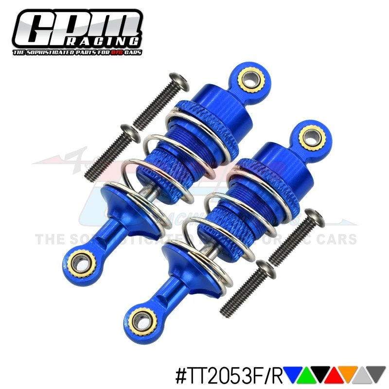 

GPM ALLOY FRONT/REAR ADJUSTABLE ALLOY BALL TOP 53MM DAMPER For TAMIYA-TT02