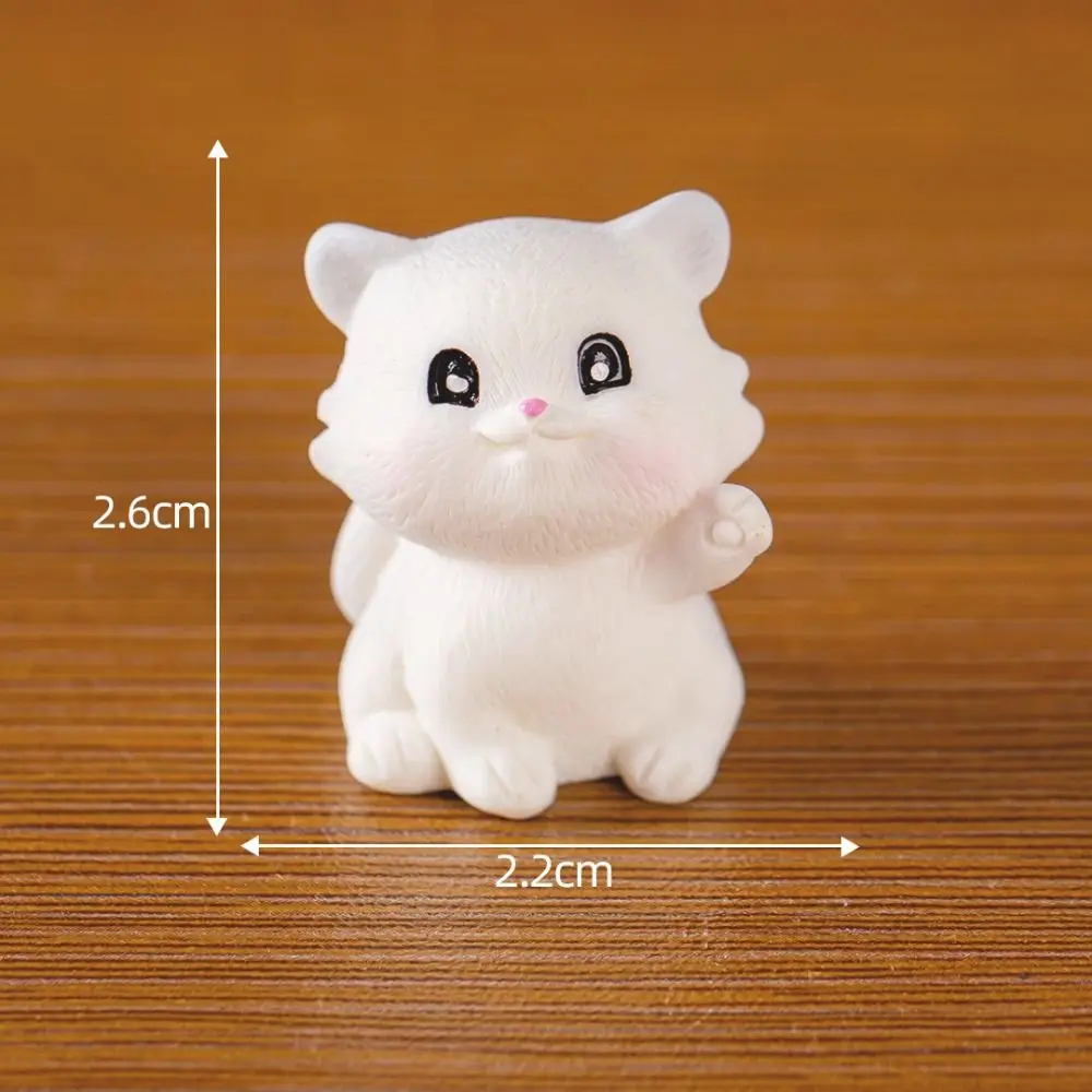 

Kids Gift Cute Mini Cat Figurines Resin Crafts DIY Cat Statue Cartoon Kitten Figurines Miniature Car Accessories
