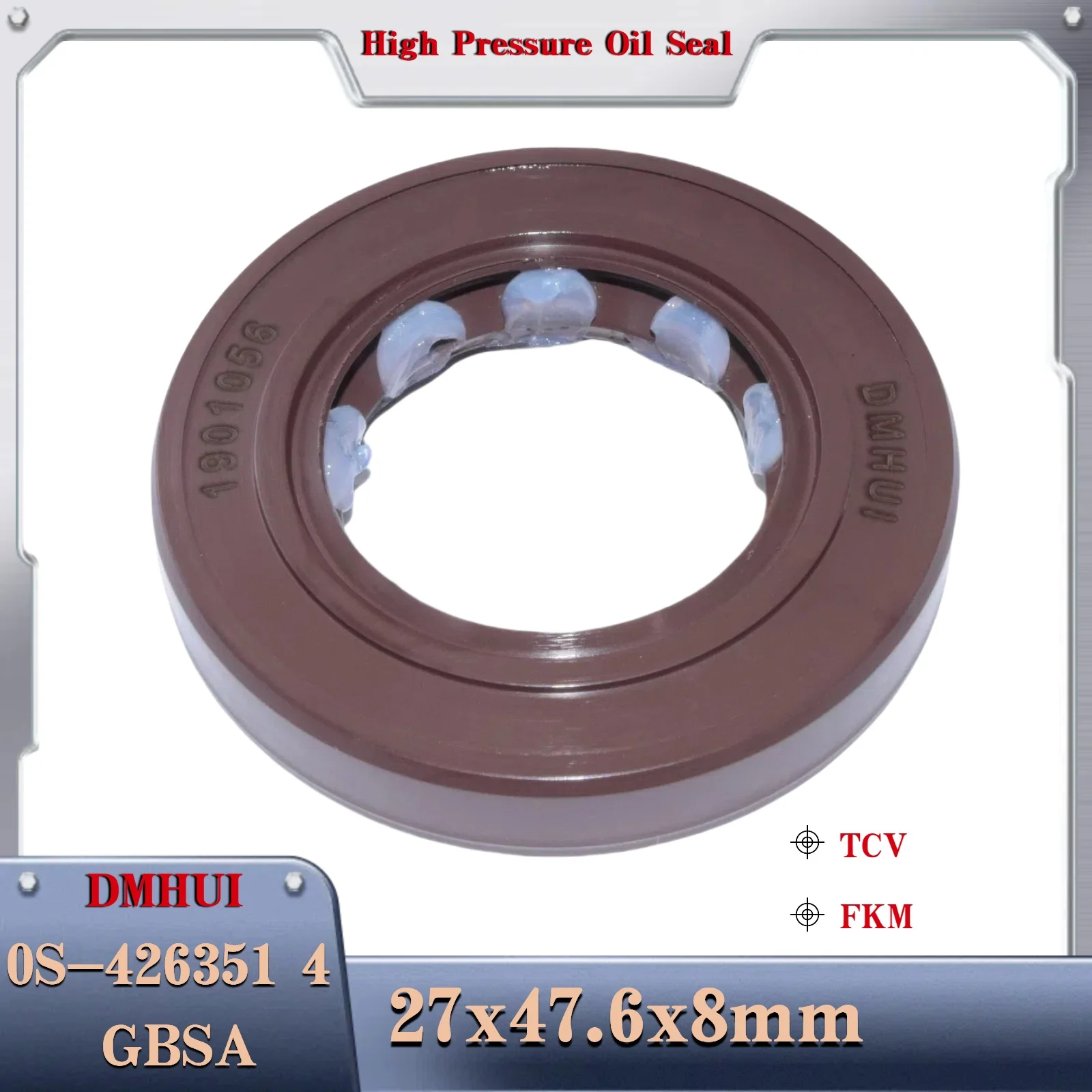 

Pressure type oil seal 27x47.6x8 TCV For OS-426351 Hydraulic pumps Shaft oil seal 27X47.6X8 Rotary Shaft Seal