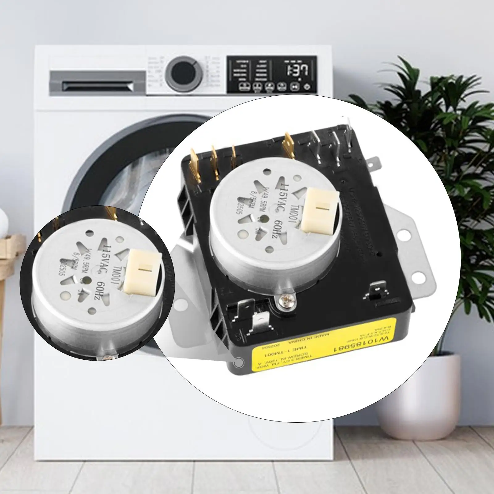 

Dryer Timer Replacement Metal Washer Accessories Spare Parts Easy Installation for Whirlpool Kenmore Dryer