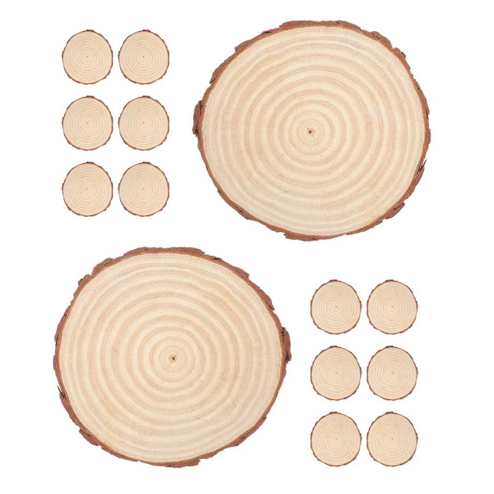 

20 Pcs DIY Raw Wood Chips Round Discs Unfinished Slices Natural to 5cm Diameter 0 5cm Thick Craft Supplies Sewing