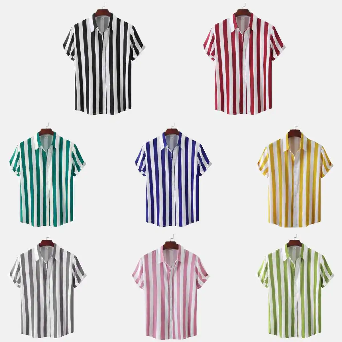 

Men's Faion Striped Lapel ort Sve irt Slim Fit Ne Polyester Cotton Blend Sunscreen Treaent Commute Sle