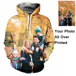 Custom All Over Print Hoodie Men Women DIY 3D Printed Sweatshirts Children Coat Design Your Own Picture Hoodies Oversized Tops