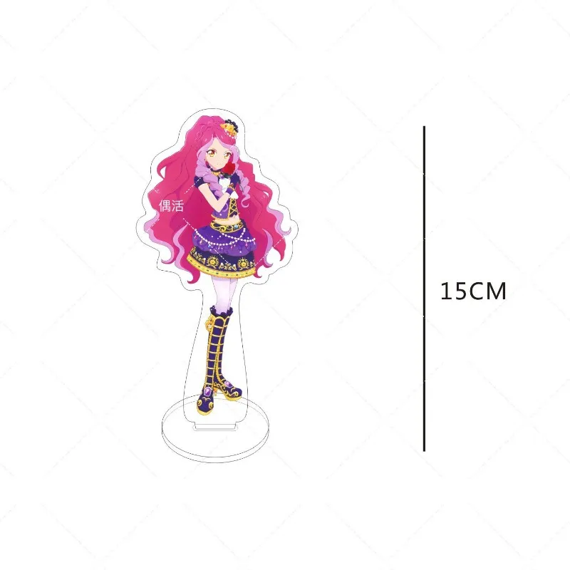 Elza Forte figura acrílica con soporte Aikatsu! Anime periférico dibujos animados originalidad delicada 15cm adorno de escritorio exhibición coleccionables