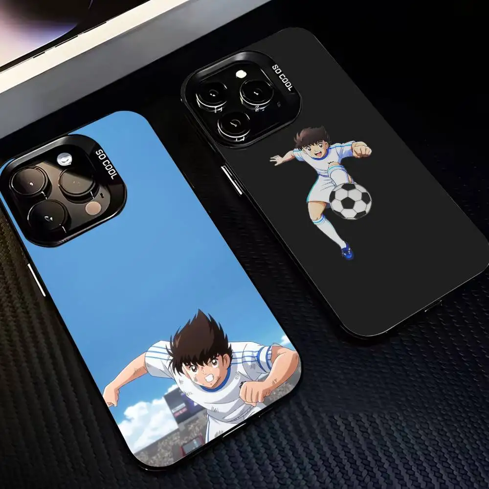 

Comic C-Captain T-Tsubasas Phone Case For iPhone17 16 15 14 13 12 Pro Max Grey Black Matte Laser Metallic Aurora Funda