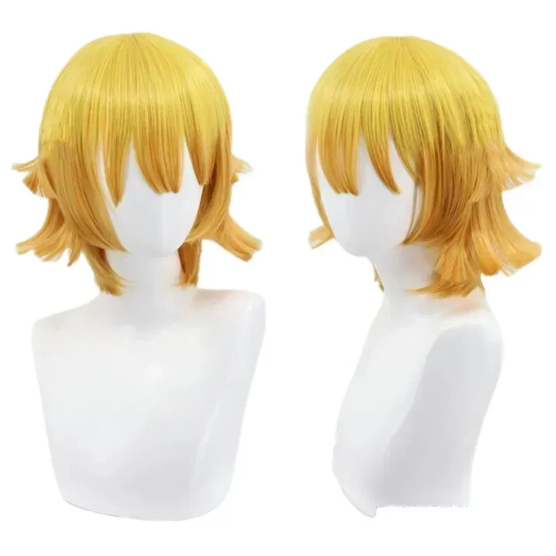 CyAnime Agatsuma Zenitsu Cosplay disfraz Kimono ropa de Halloween uniforme de fiesta peluca mujeres niños