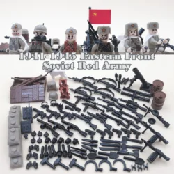 WW2 Russia Soviet Red Army Eastern Front US UK Mini Soldier Military War Figure Weapon Gun Building Block Brick Children kid Toy