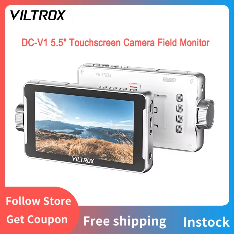 VILTROX DC-V1 5,5-дюймовый сенсорный экран для камеры, полевой монитор, DSLR-монитор с 3D-отключением передачи, 400 нит, 1920X1080, IPS, 4K, входная/выходная петля HDMI