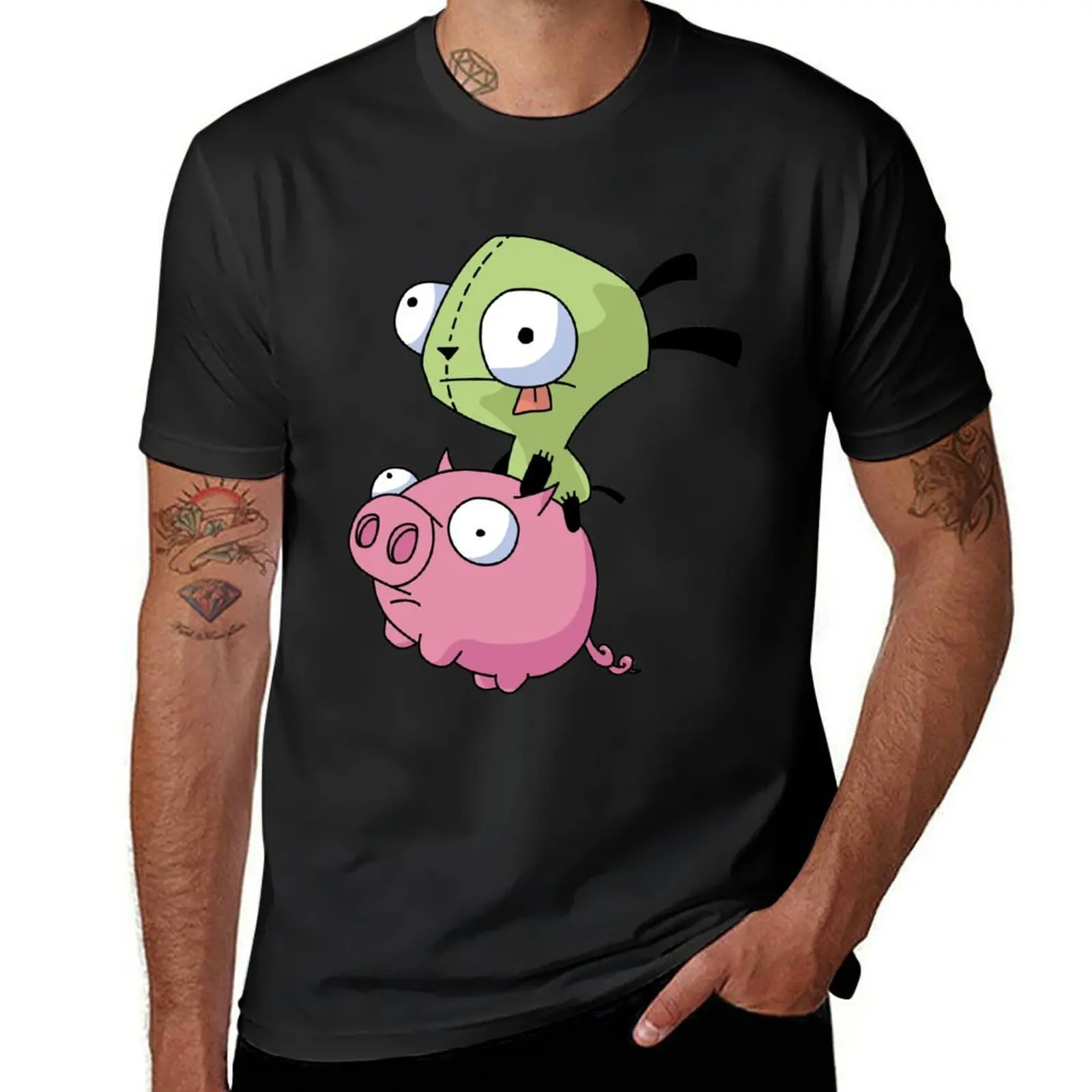 Gir Riding Pig T-Shirt quick-drying blanks mens t shirts pack