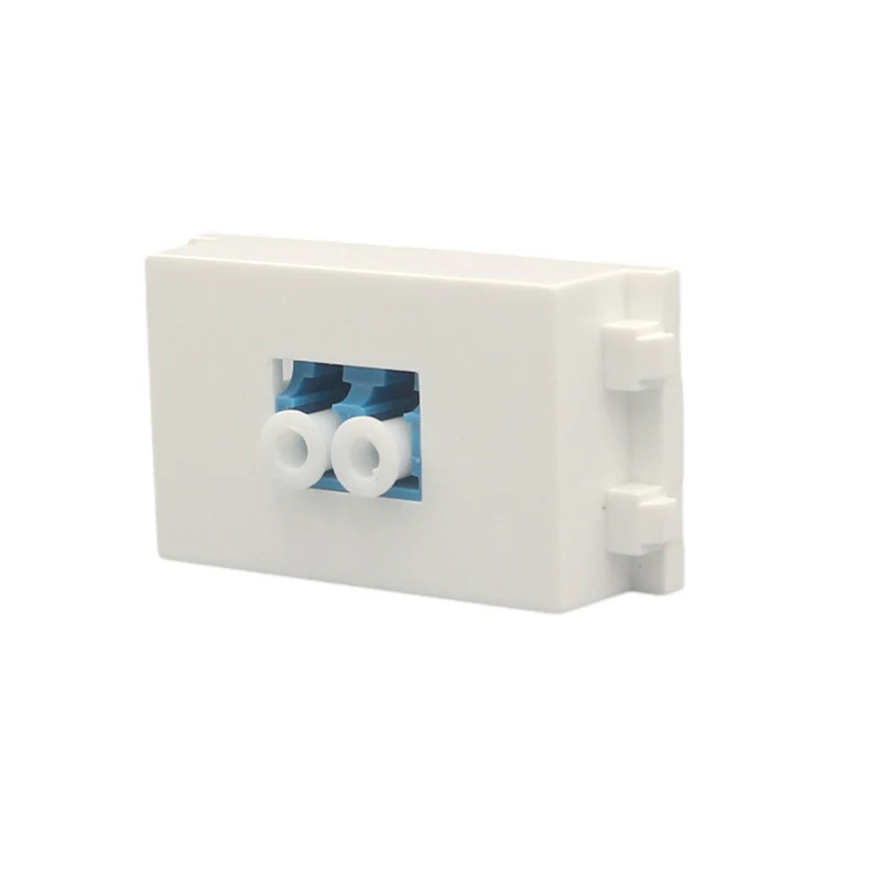 LC Duplex Fiber Optic Connector LC-LC Coupler Slot Socket 23x36mm Module For LAN Data Center Patch Cabling Connection