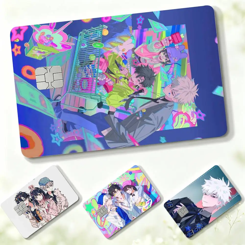 Heartwarming Animated Series L-Link C-Click  Credit Card HD Stickers Small Chip Waterproof Sticker Game Card Decal Gift