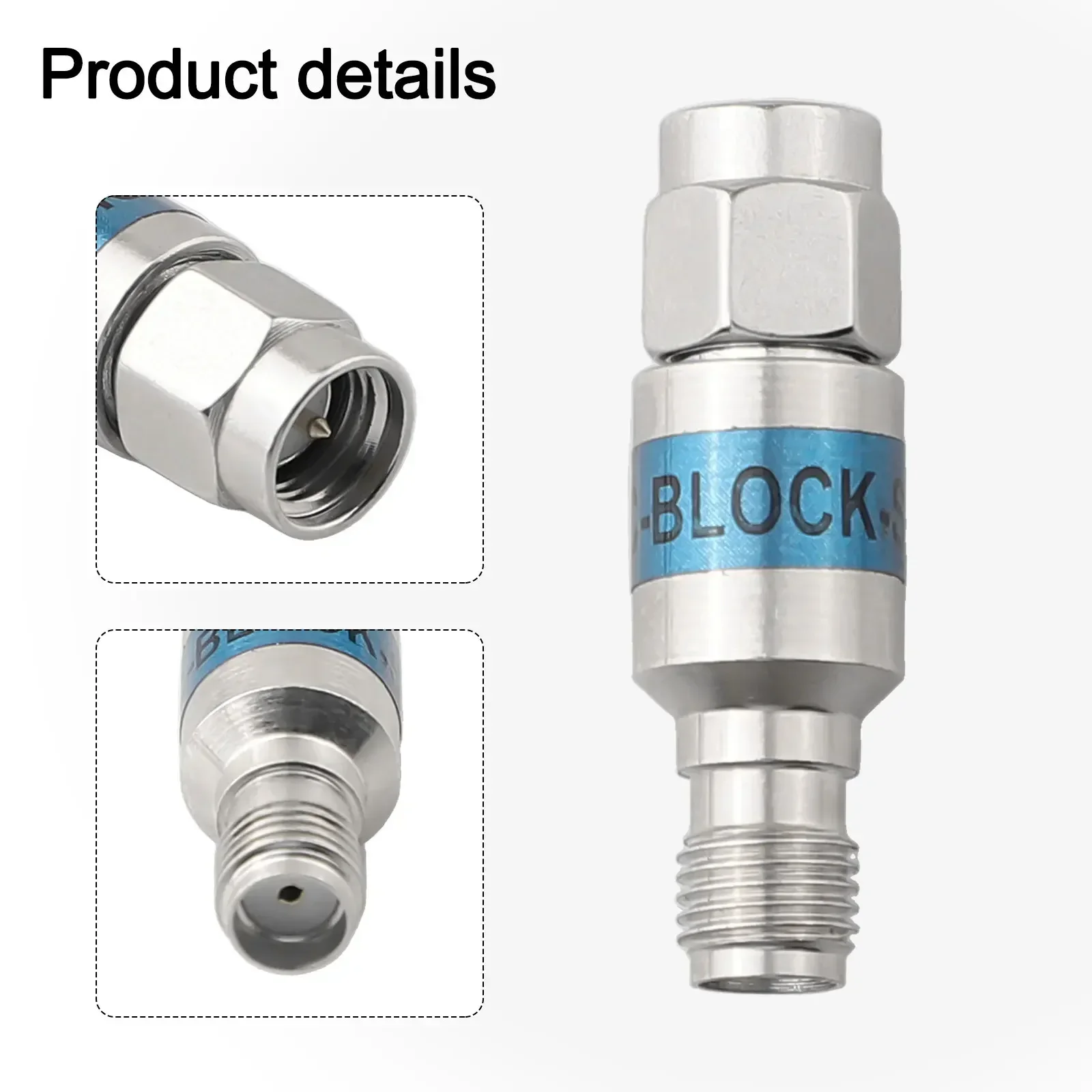 DC 6GHz 2W 50Ω Ternary Tri-element Alloy Straightener Mini Insulator RF Signal Connector SMA DC Block For Signal Accessories