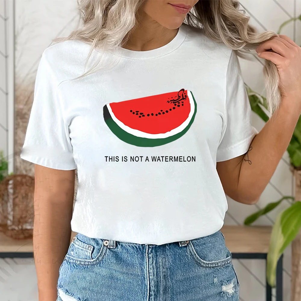 This Is Not A Watermelon T Shirt Funny Watermelon Graphic Shirts Women Men Cartoon Printed Clothing Manga Graphic Tee