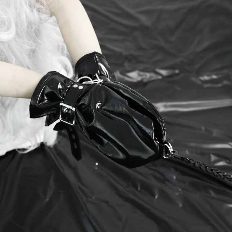 Bondage Gear para Mulheres, Camada Pearlite, Algemas Eróticas, Conjunto Bdsm Fetiche, Luvas com Fechadura, Corrente de Metal, Brinquedos Sexuais Femininos, Jogos para Adultos