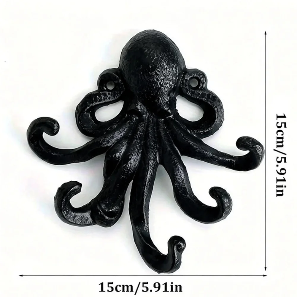 Nordic for octopus Shaped Wall Hook Designed for Indoor Installation on Drywall or Wood Surfaces with Proper Anchors