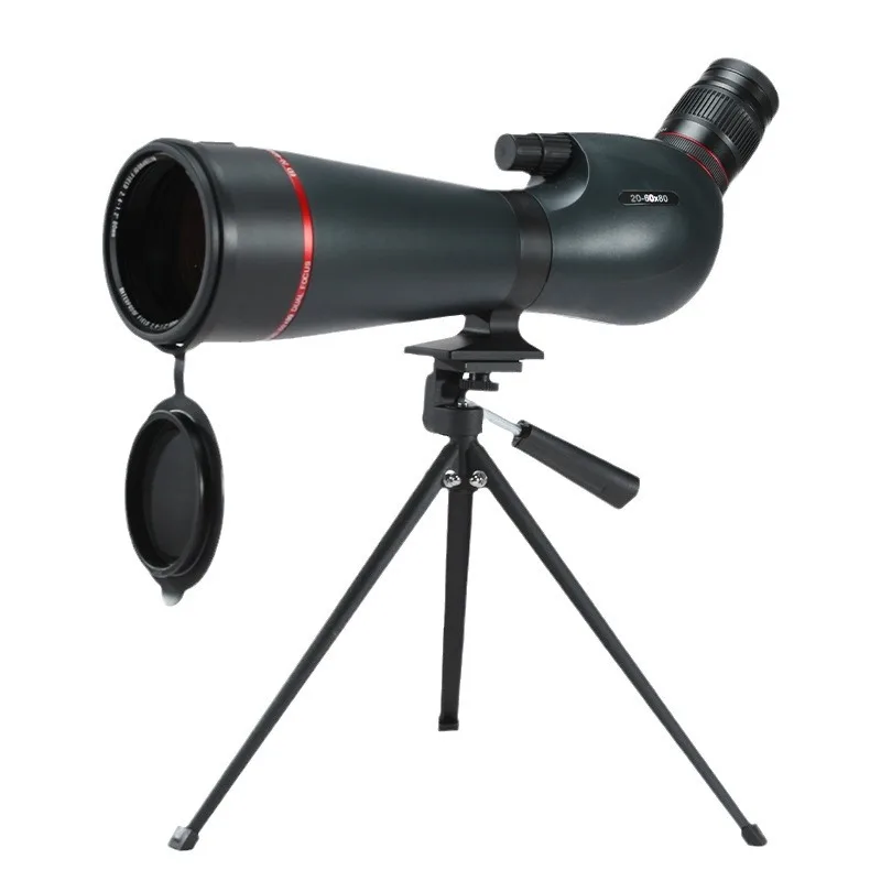 BOSSDUN 20-60x80ED 45Degree Spotting Scope Zoom Telescope Multi-Coated for Bird Watching Moon View Hunting Match