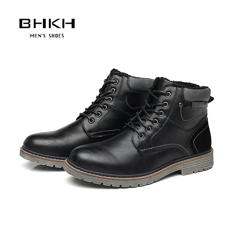 BHKH Retro Style Ankle Boots 2022 Winter Lightweight Lace-up Ankle Boots Casual Formal Footwear Brand Man Shoes Zapatos