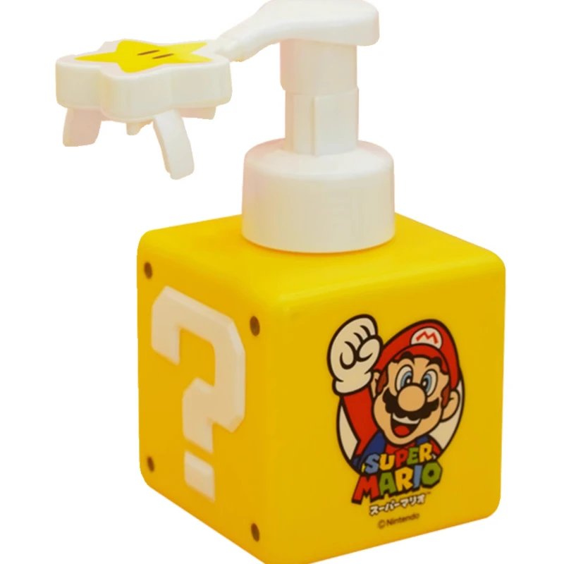 زجاجة معقم لليدين من ماريو، زجاجة حمام على شكل نجمة للأطفال، زجاجة ضغط سائل لتنظيف الفقاعات الممتعة