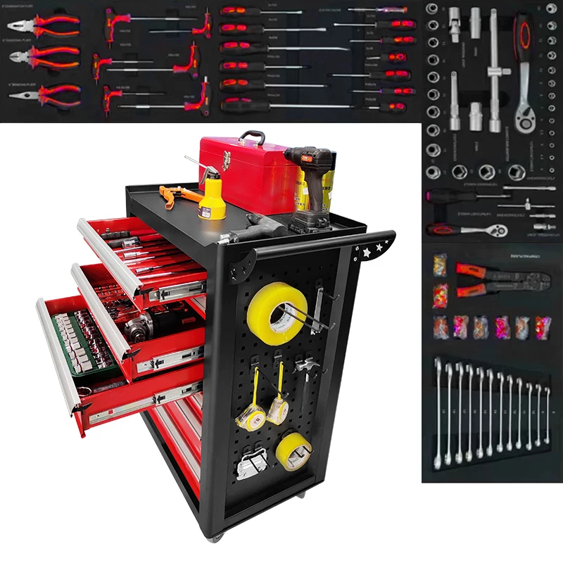 a forIndustrial Steel Roller Tool Storage Cabinet 300kg Load Capacity  Powder Coated Garage Workshop Factory
