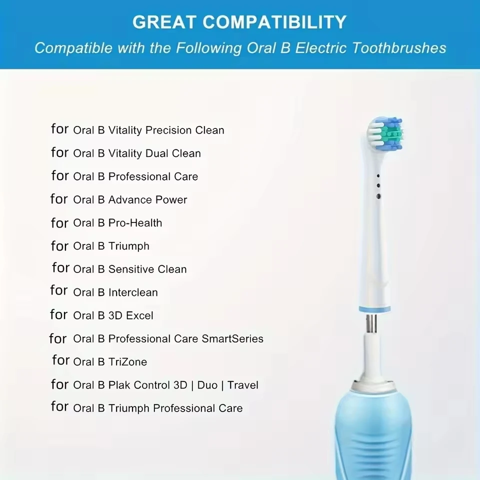 4/12/16Pcs Replacement Toothbrush Heads Compatible with Oral-B Braun Professional Electric Toothbrush Heads Brush Heads