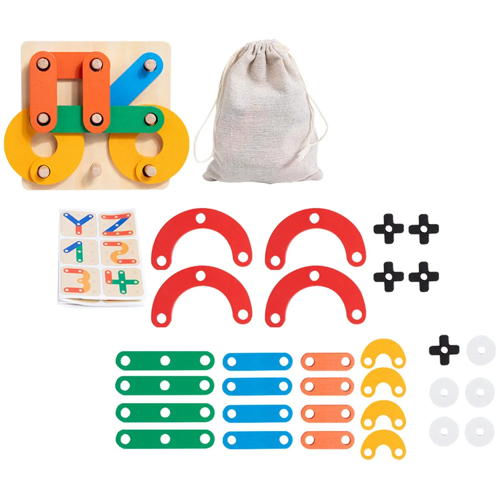 

1Set Interactive Wooden Puzzle for Children Multifunctional Learning Accessory Promotes Skills Kids Plaything